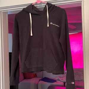 black corduroy champion hoodie never worn